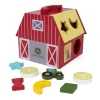 John Deere Wooden Barn Shape Sorter Toy
