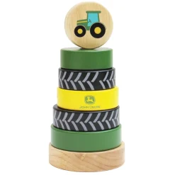 John Deere Wooden Tire Stack Toy
