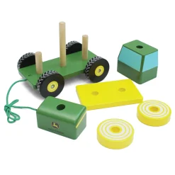 John Deere Wooden Tractor Stack Toy