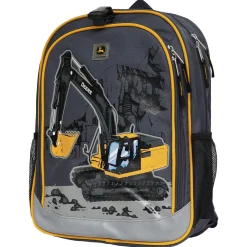 Kids Ombre Blue John Deere Excavator Backpack & Lunchbox