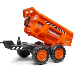 Kubota M135GX Pedal Backhoe w/ Front Loader, Rear Excavator & Trailer