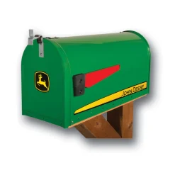 Large Steel John Deere Mailbox with Modern John Deere Tractor Stripe