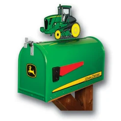 Large Steel John Deere Mailbox with John Deere 9000T Series Tractor Topper