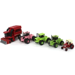 Lot of (4) 1/64 Tractors and (1) Cotton Picker