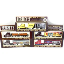 Lot of (5) Approximately 1/50 Hershey's Heavy Hauler Tractor Trailers