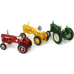 Lot of (2) Plastic Farmall Tractors and (1) Plastic Oliver Tractor