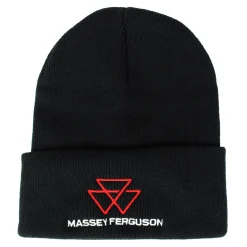 Massey Ferguson Logo Black Knit Beanie