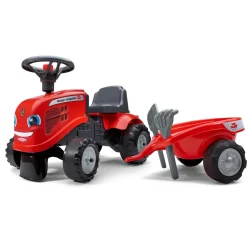Massey Ferguson Push Along with Trailer with 2 Sets of Decals