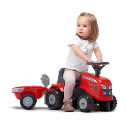 Massey Ferguson Push Along with Trailer with 2 Sets of Decals