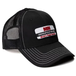 Minneapolis-Moline World's Finest Tractors Logo Hat, Black with White Stitching