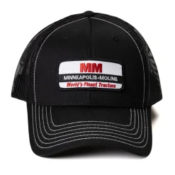 Minneapolis-Moline World's Finest Tractors Logo Hat, Black with White Stitching