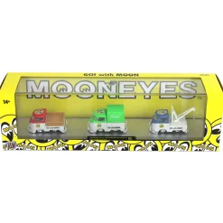 Mooneyes 1960 VW Truck 3-pack with Single Cab Truck, Single Cab Canvas Top Truck & Single Cab Tow Truck