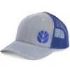 New Holland Heather Gray Cap with Royal Blue Mesh Back