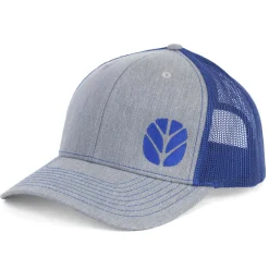 New Holland Heather Gray Cap with Royal Blue Mesh Back