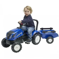 New Holland T6 Pedal Tractor with Trailer by Falk