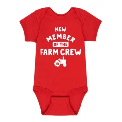 New Member of the Farm Crew IH Infant Red Bodyshirt