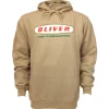 Oliver Oval Logo Tan Hooded Sweatshirt