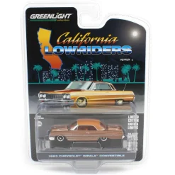 Pinstriped Chase ~ 1/64 1963 Chevrolet Impala SS Convertible, Bronze Metallic, California Lowriders Series 6