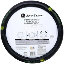 Plasticolor John Deere Deluxe Hi-Contrast Stitched Steering Wheel Cover