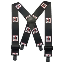 52" IH Black 2" Clip-on Suspenders