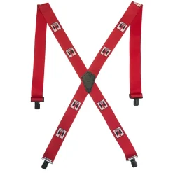 52" IH Red 2" Clip-on Suspenders