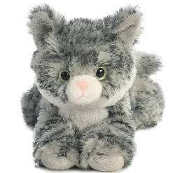 8" Lily Grey Tabby Cat Mini Flopsie Plush Animal by Aurora