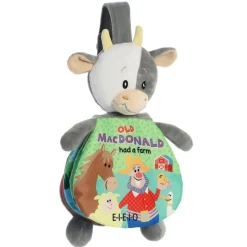 9" Old MacDonald Cow Story Pals Soft Books Plush Animal By Ebba