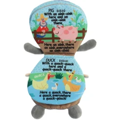 9" Old MacDonald Cow Story Pals Soft Books Plush Animal By Ebba