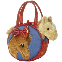 7" Pretty Pony Pet Carrier Fancy Pals Plush Animals by Aurora