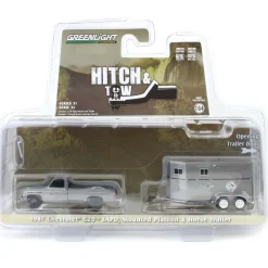 Raw Chase Unit ~ 1/64 1987 Chevrolet C20 with Horse Trailer, LAPD Search & Rescue Mounted Platoon, Hitch & Tow Series 31
