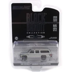 Raw Chase Unit ~ 1/64 1985 Chevrolet Suburban C10 Custom Deluxe, Black Bandit Series 29