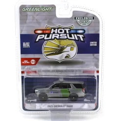 Raw Chase Unit ~ 1/64 2023 Chevrolet Tahoe, US Customs & Border Patrol, Hot Pursuit Special Edition