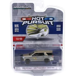 Raw Chase Unit ~ 1/64 2023 Chevrolet Tahoe Police Pursuit Vehicle (PPV), New Hampshire State Police, Hot Pursuit Series 46
