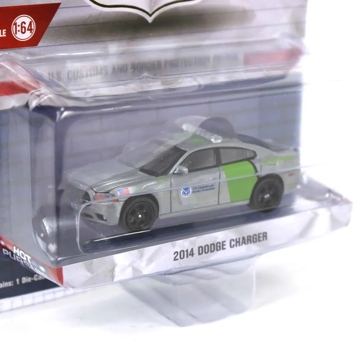 Raw Chase Unit ~ 1/64 2014 Dodge Charger, US Customs & Border Patrol, Hot Pursuit Special Edition