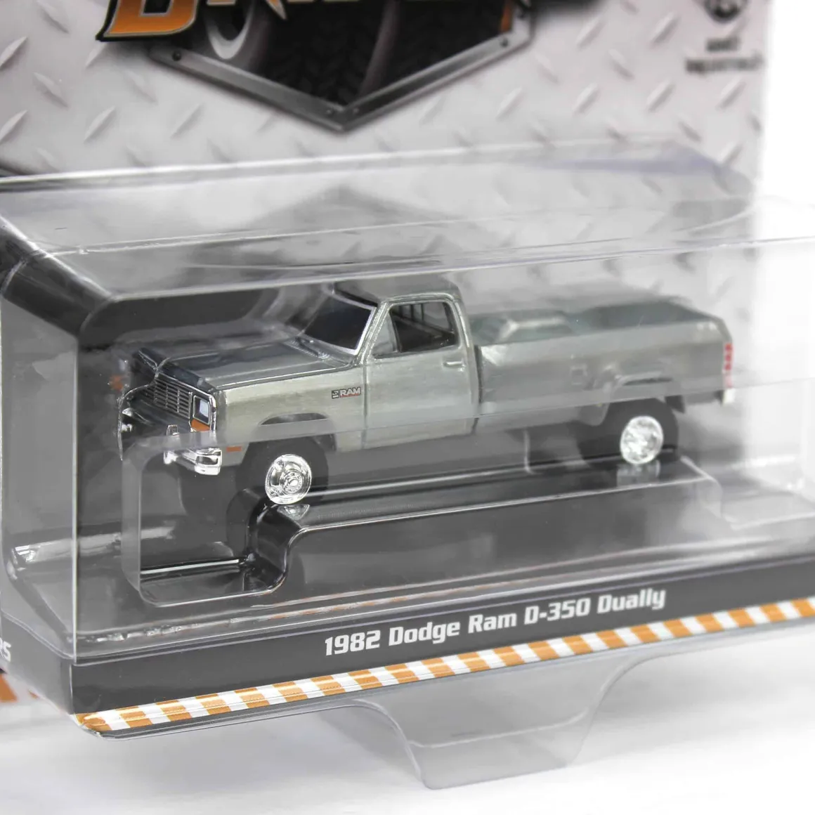 Raw Chase Unit ~ 1/64 1982 Dodge Ram D350 Dually, Construction Yellow, Dually Drivers Series 15