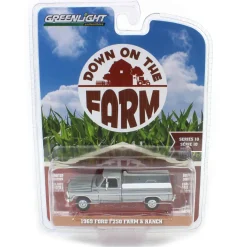Raw Chase Unit ~ 1/64 1969 Ford F-250 Farm & Ranch Special, Reef Aqua, Down on the Farm Series 10