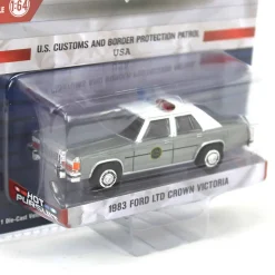 Raw Chase Unit ~ 1/64 1983 Ford LTD Crown Victoria, US Customs & Border Patrol, Hot Pursuit Special Edition