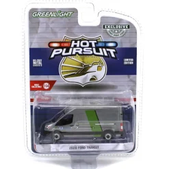 Raw Chase Unit ~ 1/64 2020 Ford Transit LWB High Roof, US Customs & Border Patrol, Hot Pursuit Special Edition