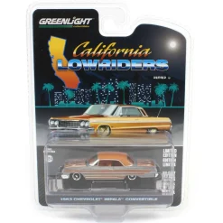 Raw Pinstriped Chase ~ 1/64 1963 Chevrolet Impala SS Convertible, Bronze Metallic, California Lowriders Series 6