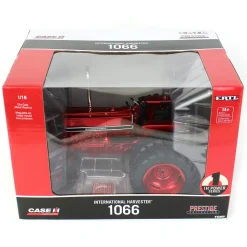 Red Chrome ~ 1/16 International Harvester 1066 Black Stripe with Rear Duals, ERTL Prestige Collection