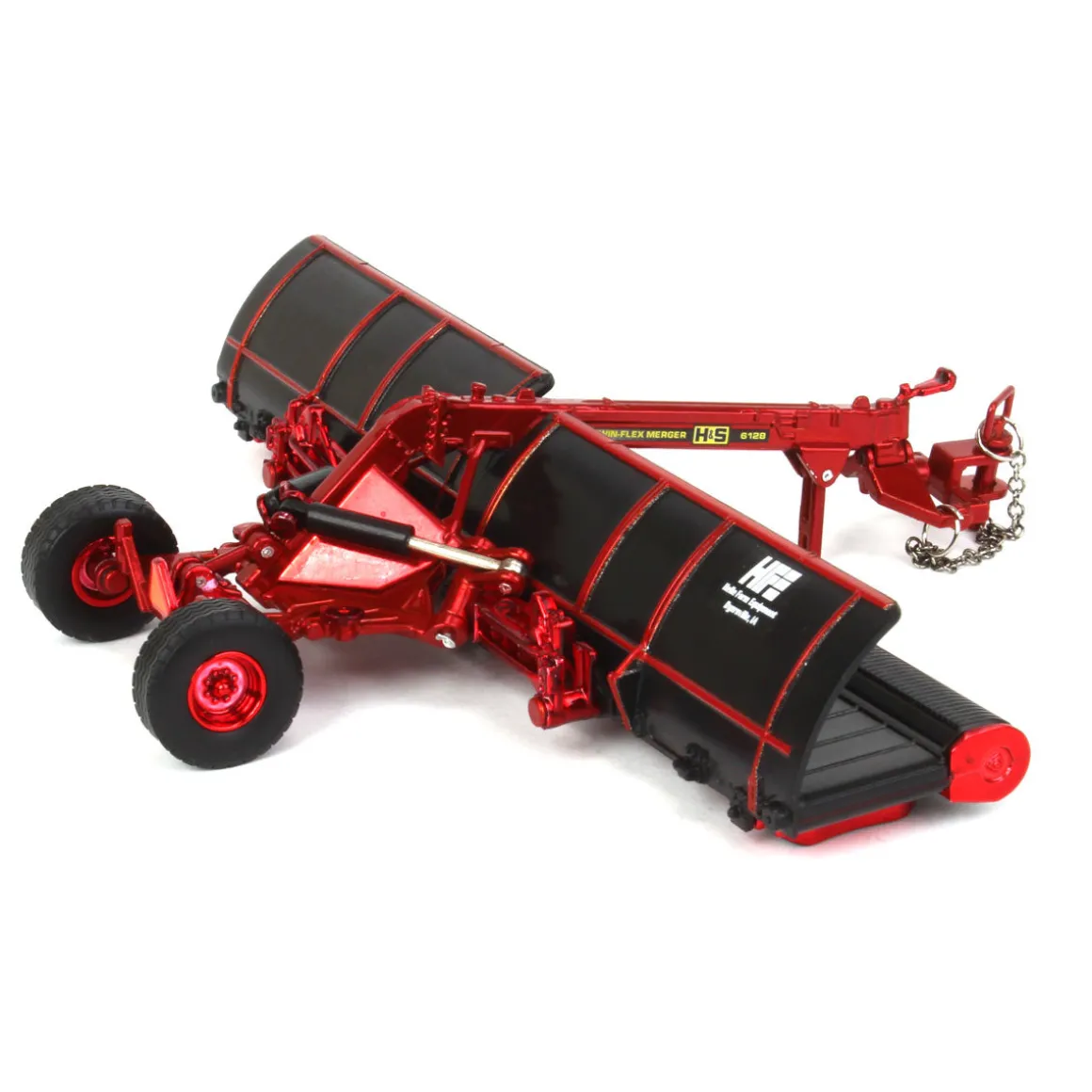 Red Chrome Chase Unit ~ 1/64 High Detail H&S Twin Flex Hay Merger