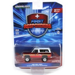 Red Chrome Super Chase ~ 1/64 1987 GMC Jimmy, FDNY M.E.U., First Responders Series 2