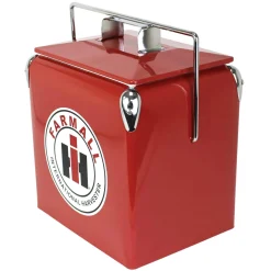 Red IH Farmall Retro Metal Cooler