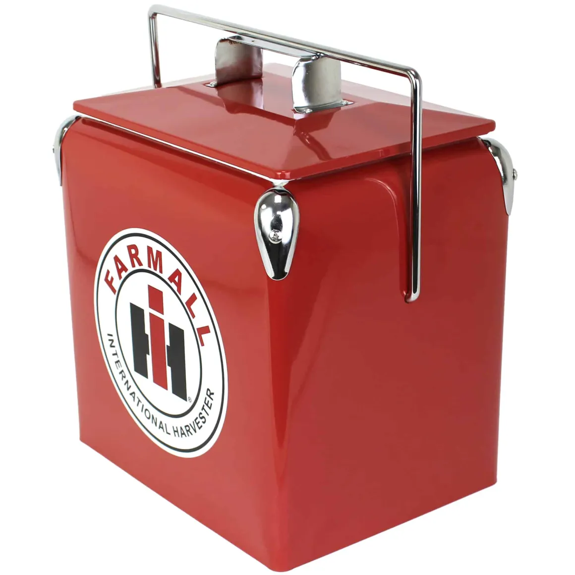 Red IH Farmall Retro Metal Cooler