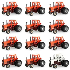 Sealed Case of 12 ~ 1/64 Allis Chalmers 7080 Maroon Belly Tractor with Rear Duals