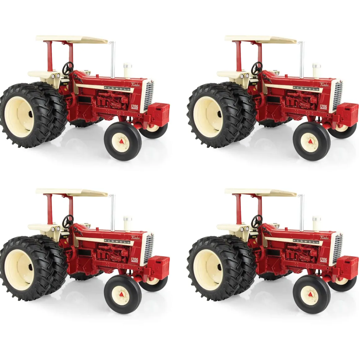 Sealed Case of 4 ~ 1/16 Farmall 1206 with Duals & Canopy, 60th Anniversary Edition, ERTL Prestige Collection