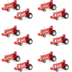 Sealed Case of 12 ~ 1/64 International "Out-Lugger" & "Sixty-Sixer" Vintage Pulling Tractors