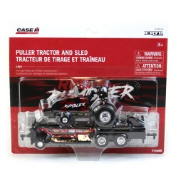 Set of 2 ~ 1/64 Case IH Magnum "Red Rumbler" & "Mighty Magnum" Pulling Tractors with Sleds
