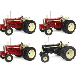 Set of 4 ~ 1/16 IH Farmall 1206 with Rear Duals, ERTL Prestige Collection, 2nd in OBT Exclusive Series