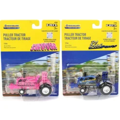Set of 2 ~ 1/64 New Holland "Survivor" & "Blue Power" Pulling Tractors